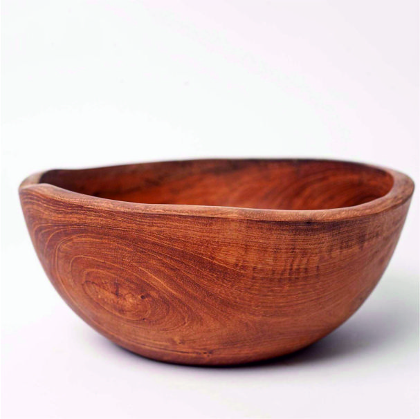 wooden curved bowl 