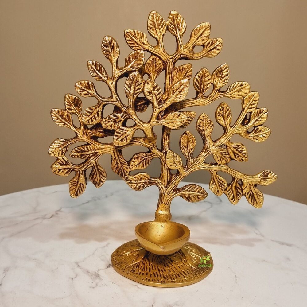 Brass Tree With Lamp For Home Decoration |Gift Items| |Table Decoration| By Aakrati