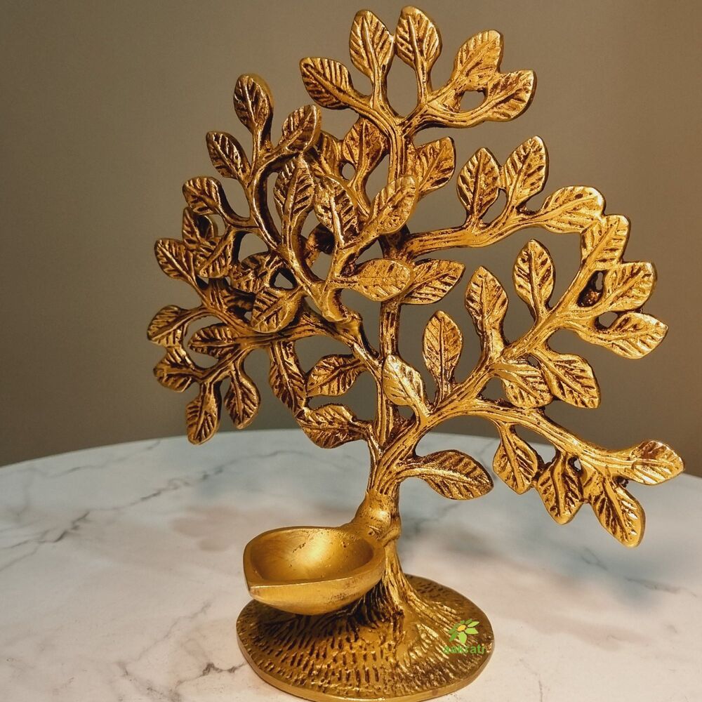 Brass Tree With Lamp For Home Decoration |Gift Items| |Table Decoration| By Aakrati