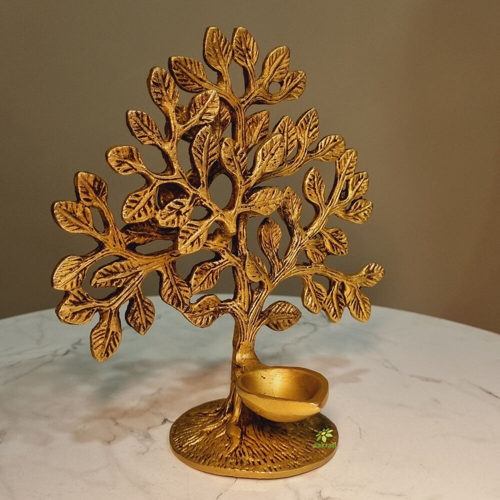 Brass Tree With Lamp For Home Decoration |Gift Items| |Table Decoration| By Aakrati