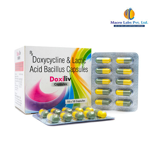 Doxicycline 100mg +Lactic acid Bascillus 5 billion spores