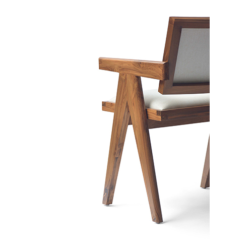 Chandigarh Solid Wood Dining Chair with Cushioned Upholstry