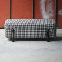 Hem Upholstry Cushioned Pouffee Bench Seating