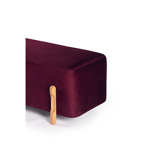 Hem Upholstry Cushioned Pouffee Bench Seating