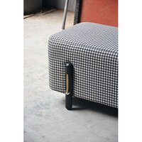 Hem Upholstry Cushioned Pouffee Bench Seating