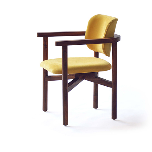 Levitate Solid Wood Dining Chair with Cushioned Upholstry