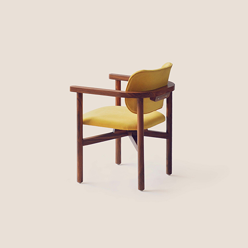 Levitate Solid Wood Dining Chair with Cushioned Upholstry