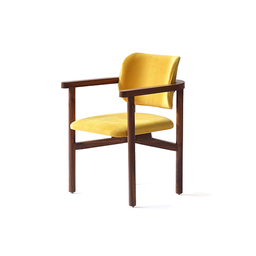 Levitate Solid Wood Dining Chair with Cushioned Upholstry