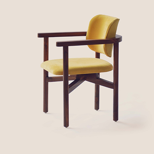 Levitate Solid Wood Dining Chair with Cushioned Upholstry