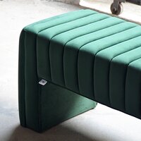 Linear Upholstry Cushioned Pouffee Bench Seating