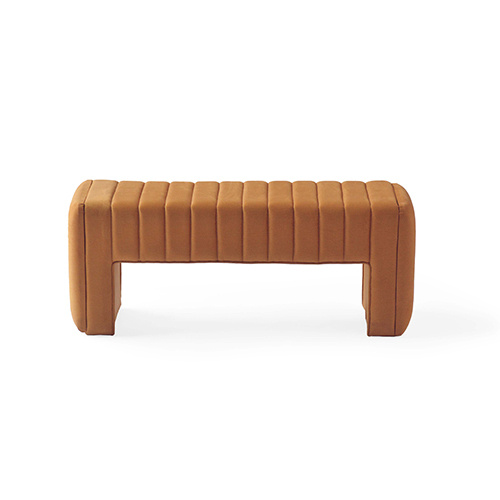 Linear Upholstry Cushioned Pouffee Bench Seating