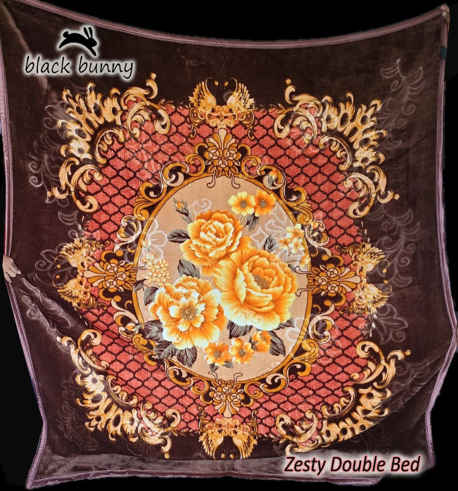 Mink Blanket - 100% Polyester, 230x210 Cm , Multicolor Printed Design, Soft, Warm, Lightweight, Wrinkle-free, Durable Quality