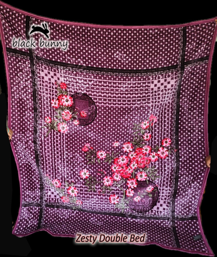Mink Blanket - 100% Polyester, 230x210 Cm , Multicolor Printed Design, Soft, Warm, Lightweight, Wrinkle-free, Durable Quality