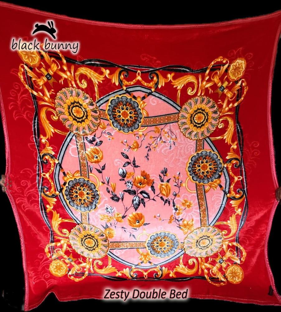 Mink Blanket - 100% Polyester, 230x210 Cm , Multicolor Printed Design, Soft, Warm, Lightweight, Wrinkle-free, Durable Quality