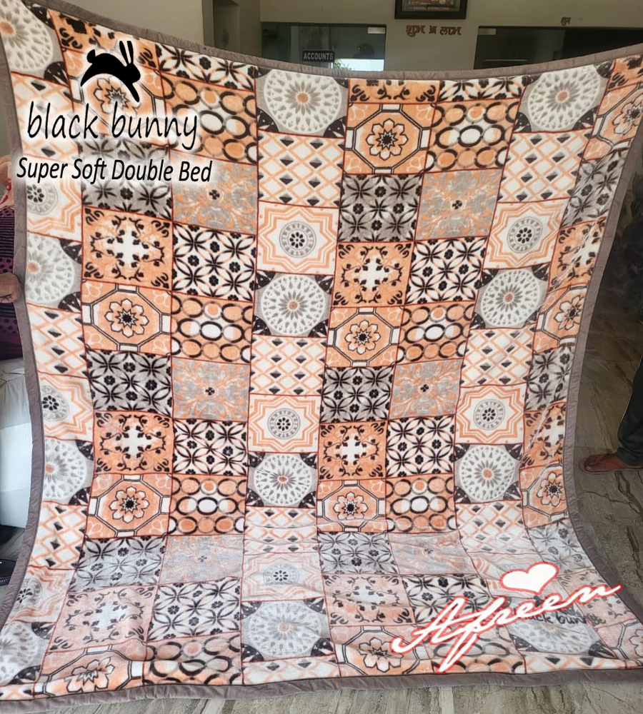 Super Soft Mink Blankets - 80x60 Inch, Brown 100% Polyester With Printed Pattern | Luxuriously Comfortable For Adults, Weighing 4200 Grams
