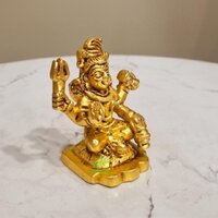 Aakrati Brass Shiva Statues |Home decoration| |Gift item| ( Yellow, 3 inch)