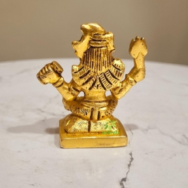 Aakrati Brass Shiva Statues |Home decoration| |Gift item| ( Yellow, 3 inch)