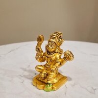 Aakrati Brass Shiva Statues |Home decoration| |Gift item| ( Yellow, 3 inch)