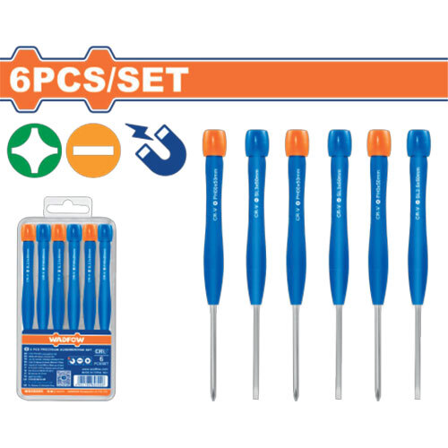 Wss2B06 6Pcs Precision Screwdriver Set - Color: Blue