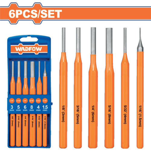 Wcc8306 6 Pcs Pin Punch Set - Color: Yellow