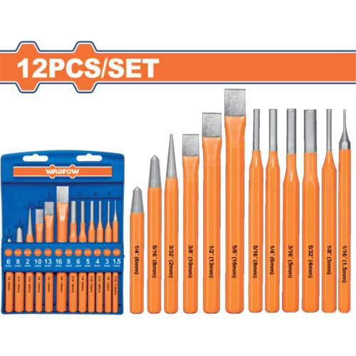 WCC8312 12 Pcs Cold chisel and punch set