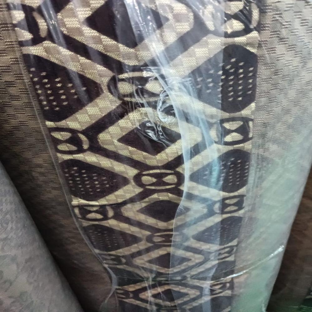 Flocking Fabric - Color: Golden & Mehroon