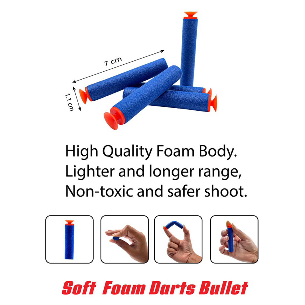 Thunder Strike Small Toy Gun with 12 Darts - Available in 4 Colors (3012)