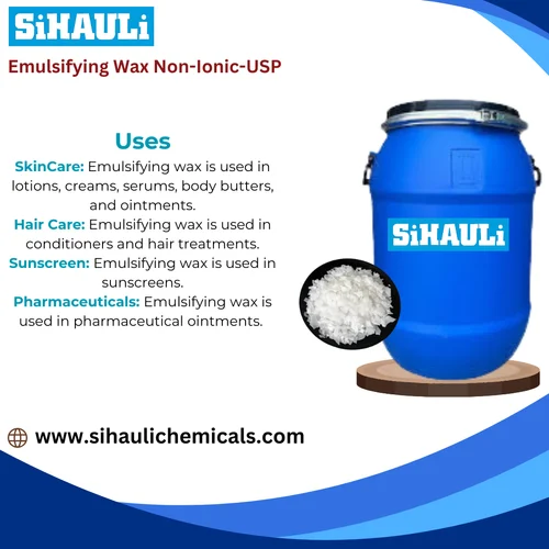 Emulsifying Wax Non-ionic-nf - White Powder, 25 Kg Drum, 99% Purity, Melting Point 45-53â°c | Self-emulsifying, Odorless Cream Base