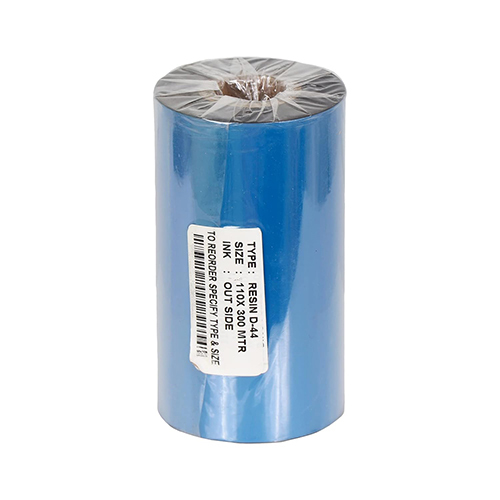 Barcode Ribbon Resin - Resin 110mm X 300m Black, Scratch Resistant, Chemical And Heat Resistant, Glossy Finish