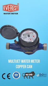 Everest Multi Jet Water Meter Class B DN15 Copper Can