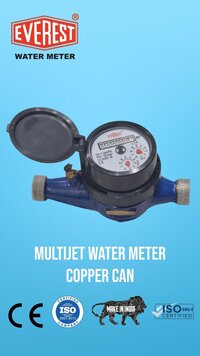 Everest Multi Jet Water Meter Class B DN15 Copper Can