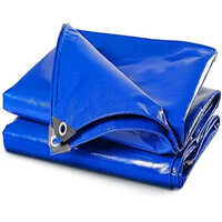 Heavy Duty Tarpaulins - HDPE Material, Custom Size, Classic Blue Color | Woven Technique, Plain Tent Style for Agricultural Use