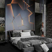 Designer Bedroom Wallpaper - Material: Vinyl