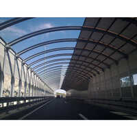 Steel Highway Noise Barrier - Color: Gray
