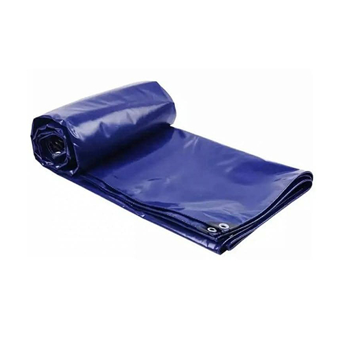 PVC Coated Tarpaulin - HDPE Material, Triple-Layered Design, Blue Color | Weather-Resistant Plain Tent Style for Outdoor Use