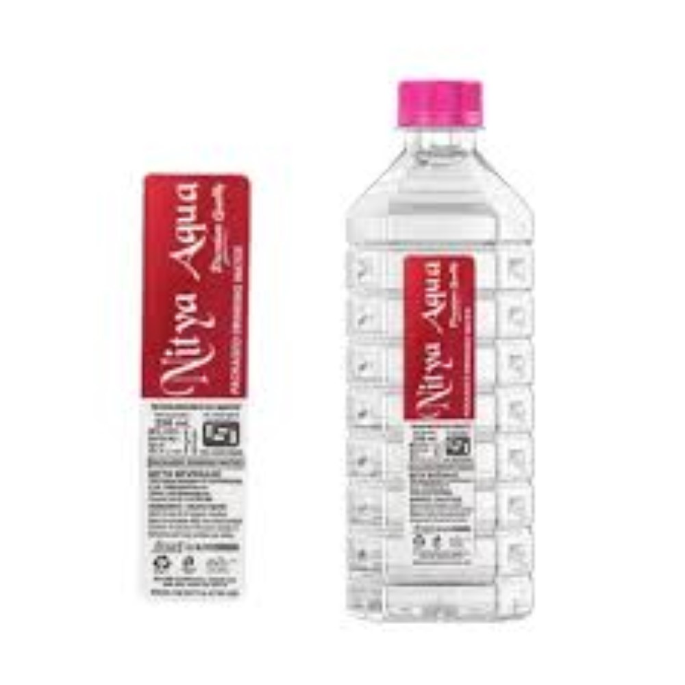 Square Water Bottle Label 1 Ltr