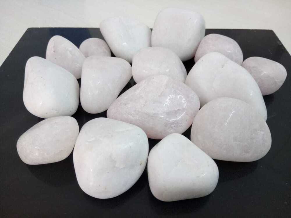Export quality super white marble stone tumble pebbles and cobbles