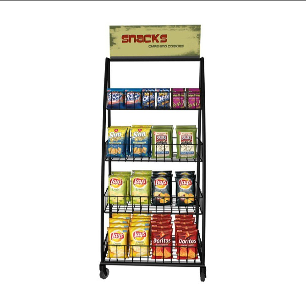 Side Kick Display Rack - Durable Metal Frame, Space-saving Design, Versatile For Retail & Home Use, Ideal For Showcasing Products