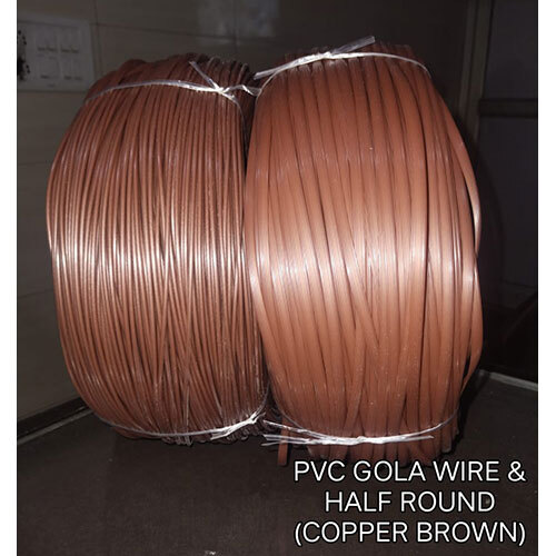 Pvc Gola Wire And Half Round (Copper Brown) - Size: Customized