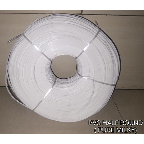 Wicker Pvc Half Round Wire (Pure Milky) - Color: White