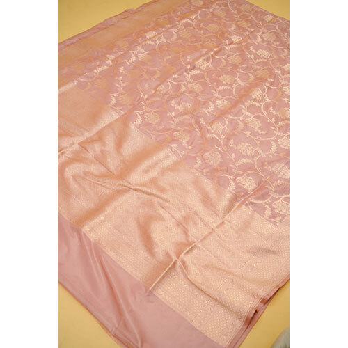 Handwoven Banarsi Embroidery Saree - Color: Pink