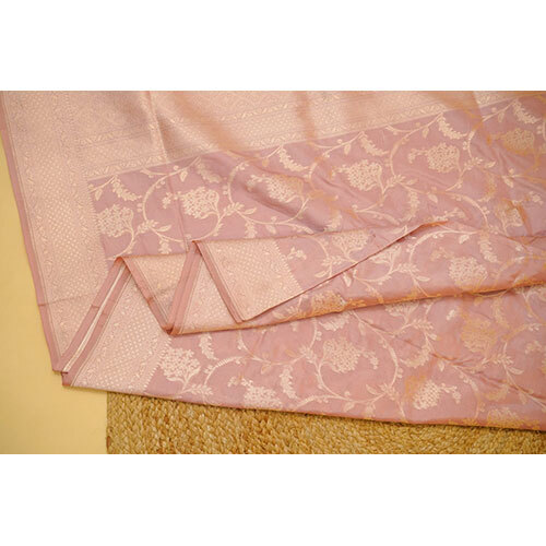 Handwoven Banarsi Embroidery Saree - Color: Pink