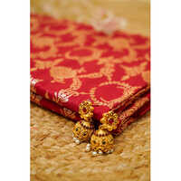 Red Handwoven Banarsi Embroidery Saree