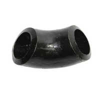 Ms Seamless Elbow - Mild Steel, Round Shape, Black Surface Treatment | Welding Connection, Industrial Usage, Durable And Reliable