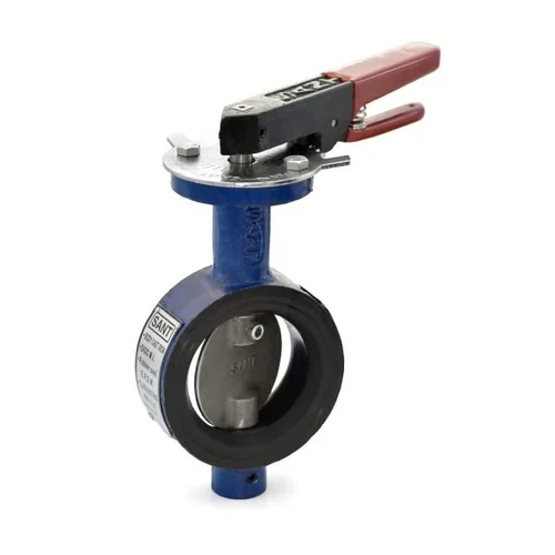 Cast Iron Butterfly Valve - Color: Blue