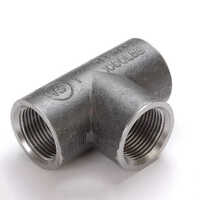 Industrial Ms Forged Tee - Mild Steel, 0.25 - 80 Millimeter, Silver Color | Threaded Connection, Polished Finish, Astm Compliant
