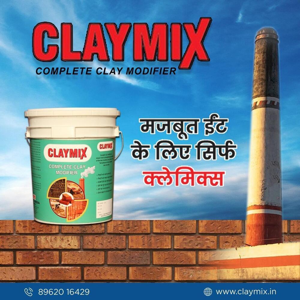 Claymix Mud Bricks Chemical - Liquid Binder For Clay Mixtures, Enhances Plasticity & Workability, Fast-drying & Strong Bonds, Reduces Cracks And Breakages