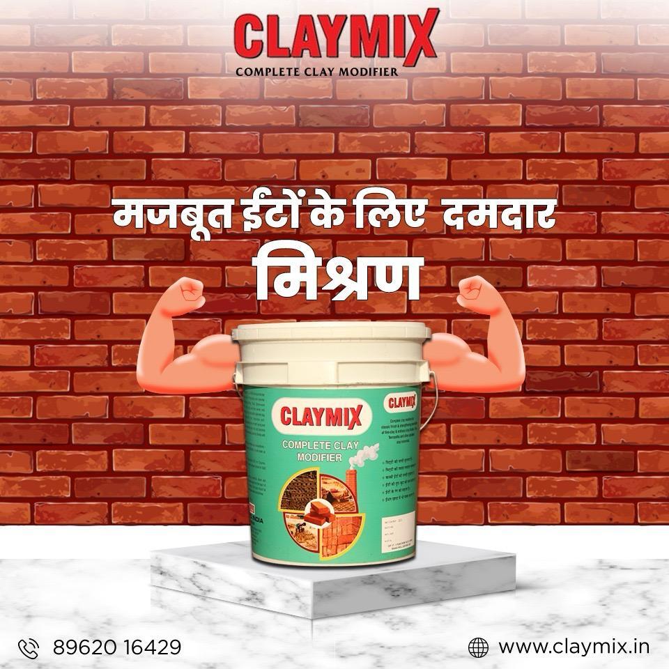 Claymix Mud Bricks Chemical - Liquid Binder For Clay Mixtures, Enhances Plasticity & Workability, Fast-drying & Strong Bonds, Reduces Cracks And Breakages