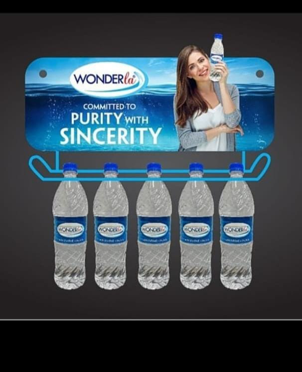 Wonderla Bottle Display Stand - Metal Framework, 5 Tier Design , Ideal For Retail And Snack Presentation