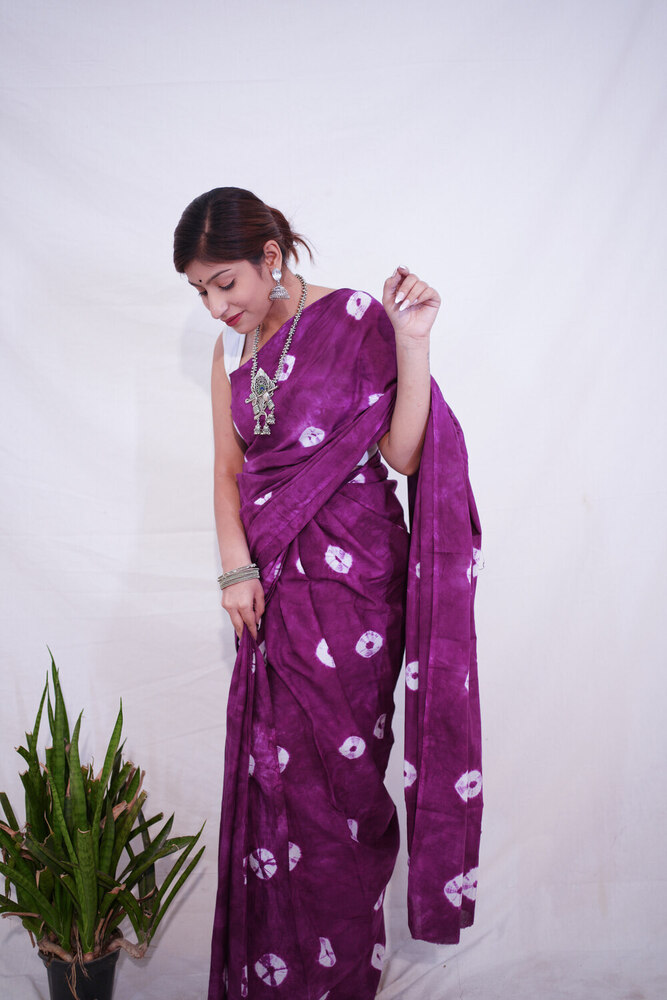 Shibori Cotton Saree